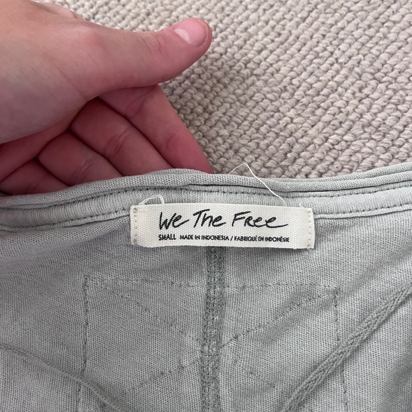 Free People Bring It Home Tee in Limestone Sage - Picture 6 of 6